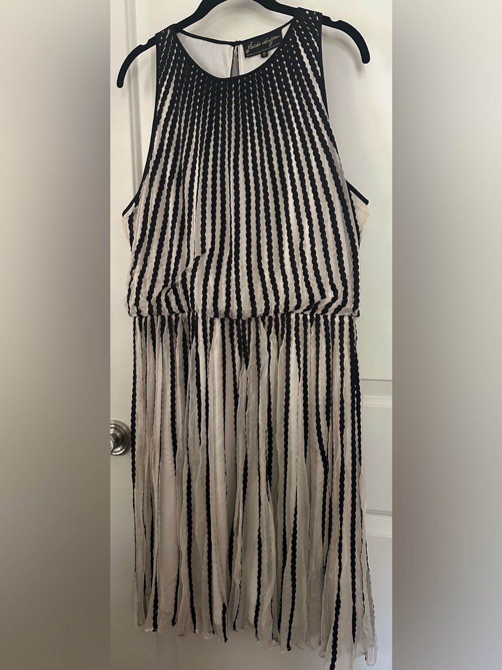 Anthropologie Geisha Designs NWT Lyocell Stripe Midi Dress Size 12
